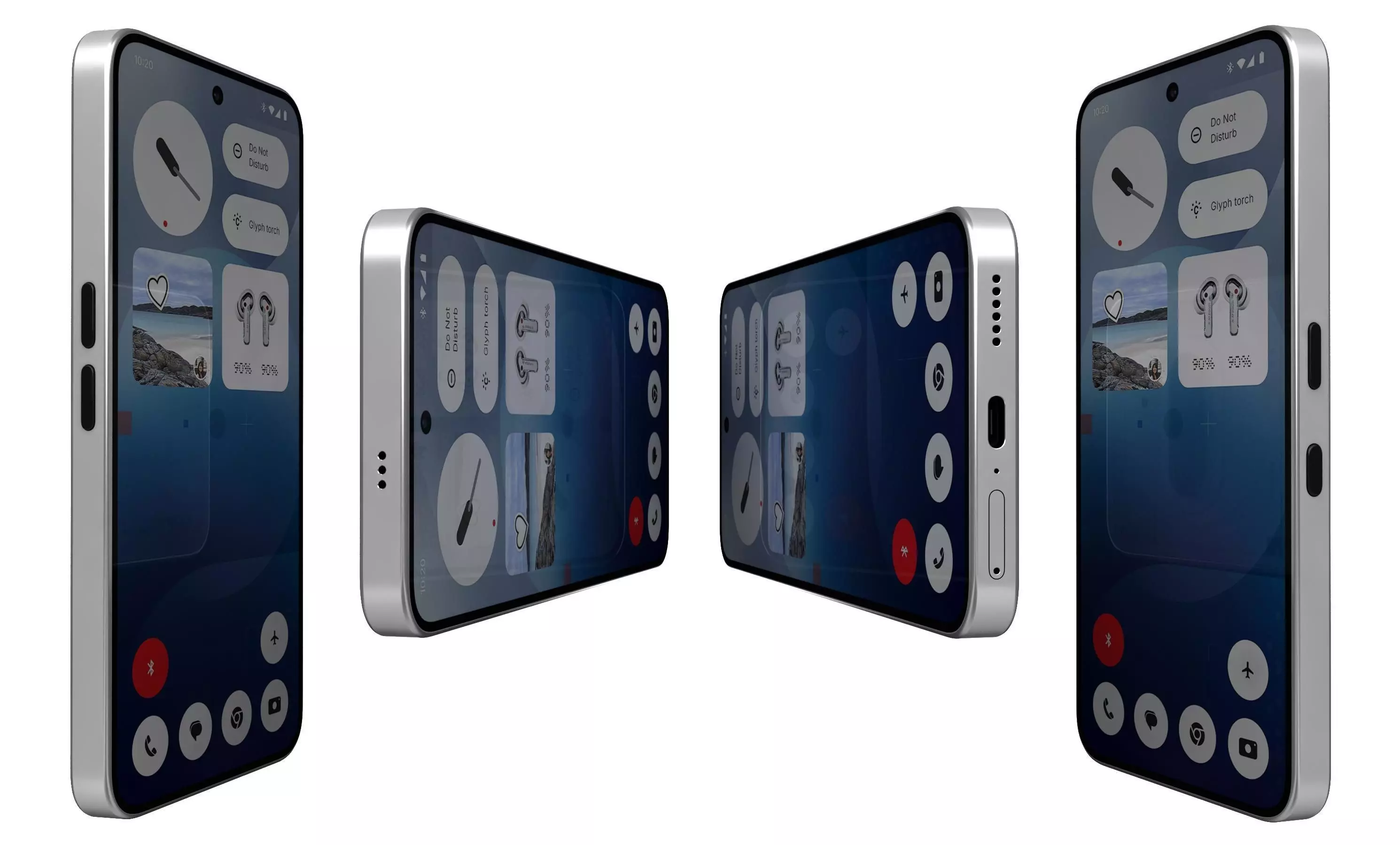 Nothing Phone 3a White 3D model_4