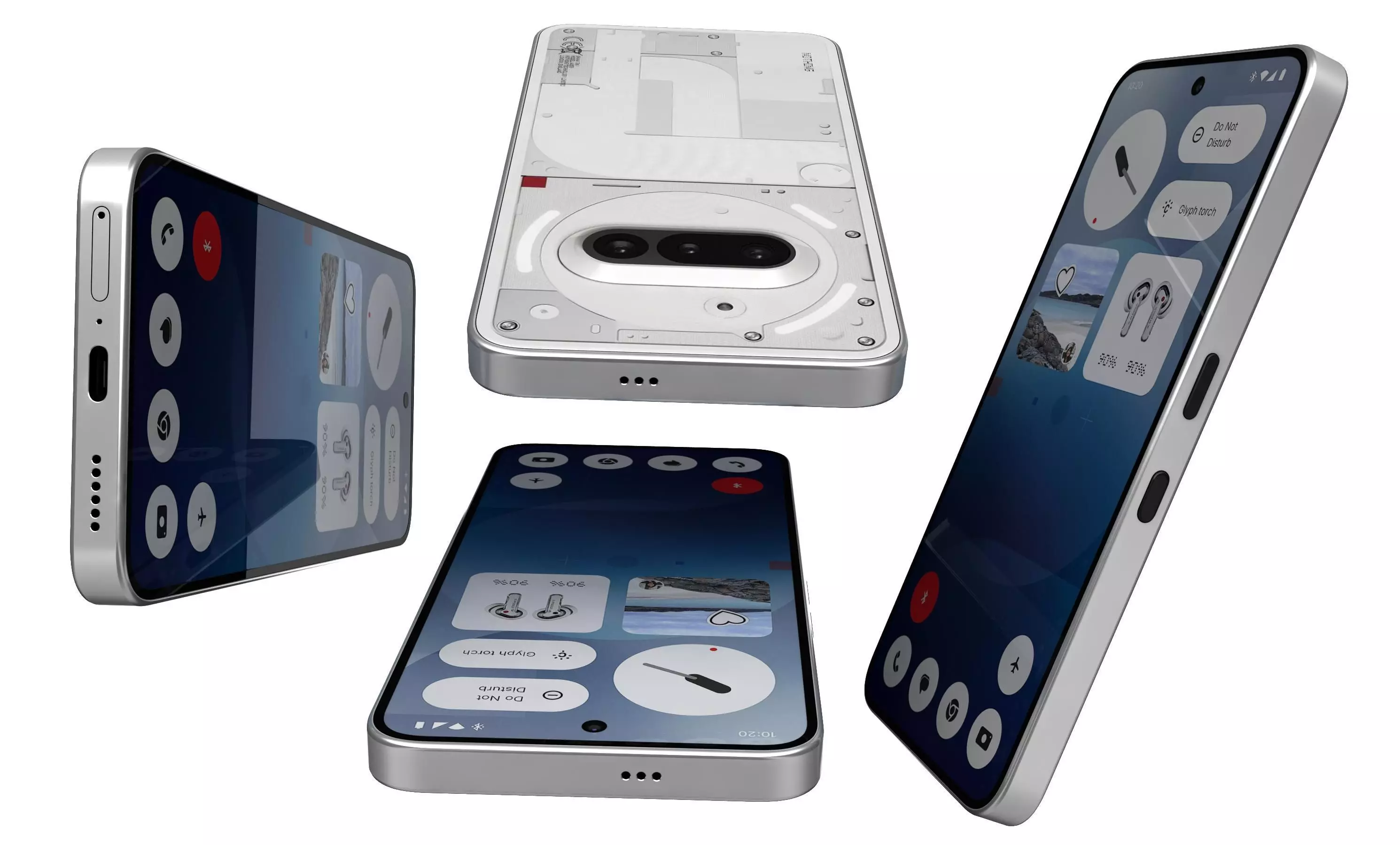 Nothing Phone 3a White 3D model_9