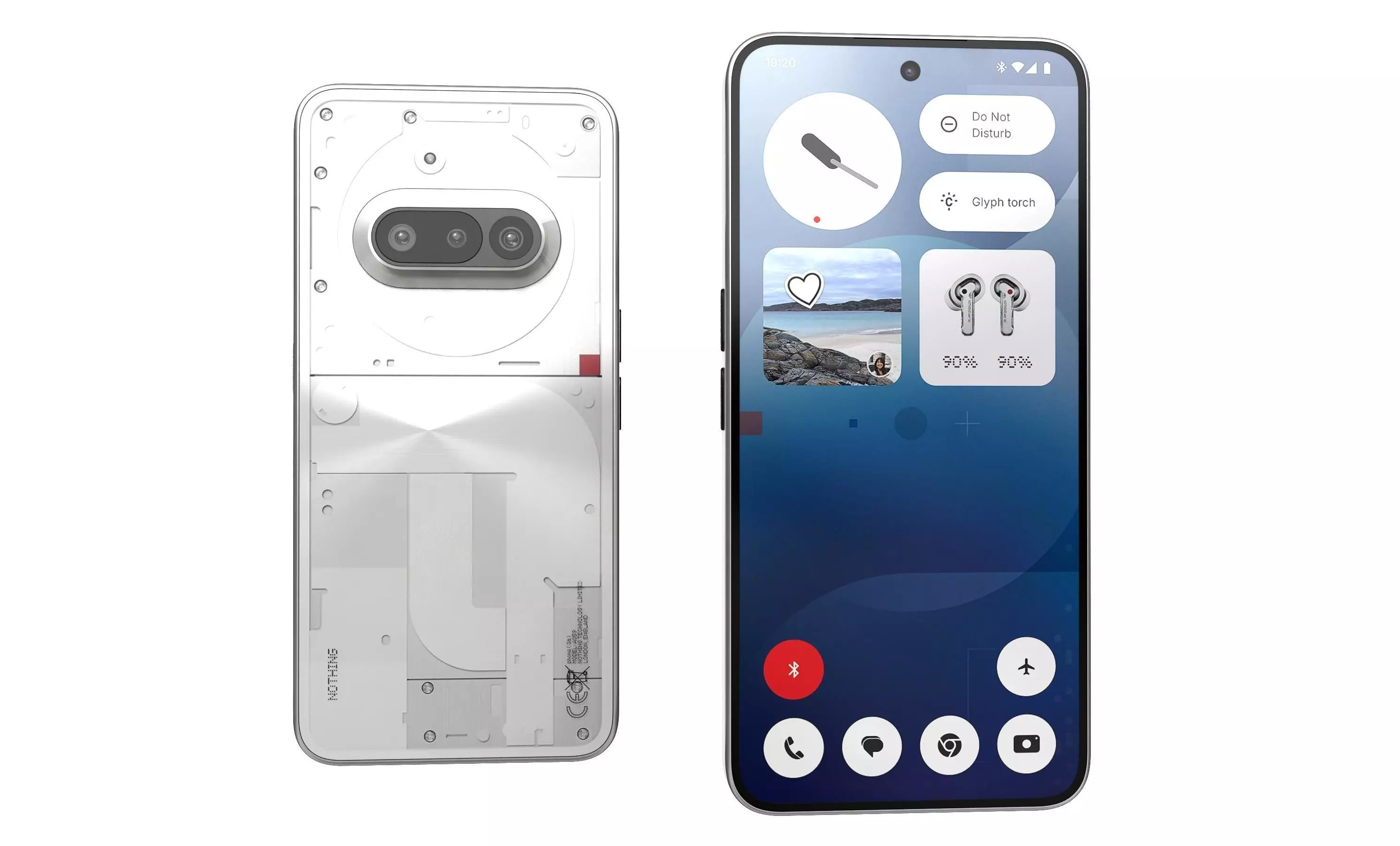 Nothing Phone 3a White 3D model_2