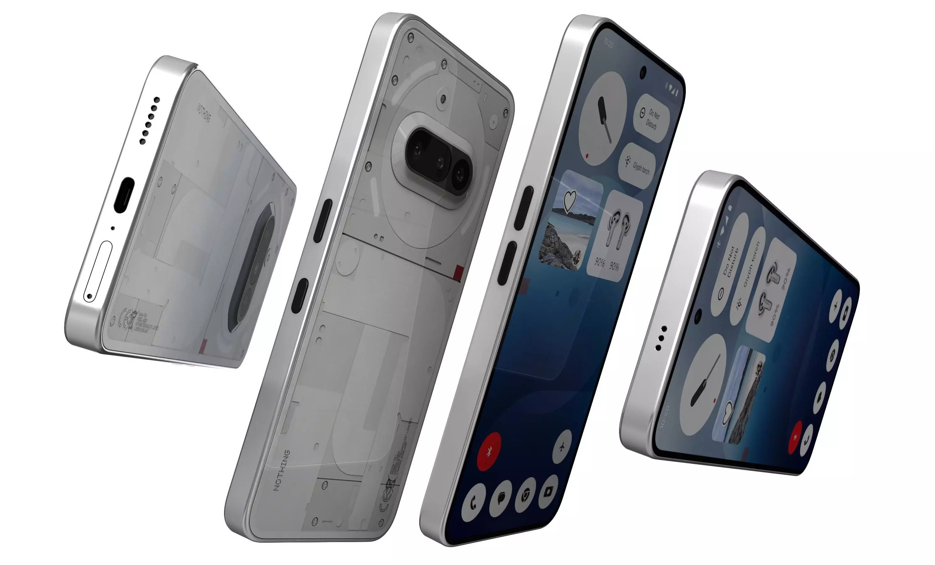 Nothing Phone 3a White 3D model_7