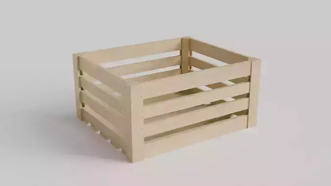 Open  wooden Crate