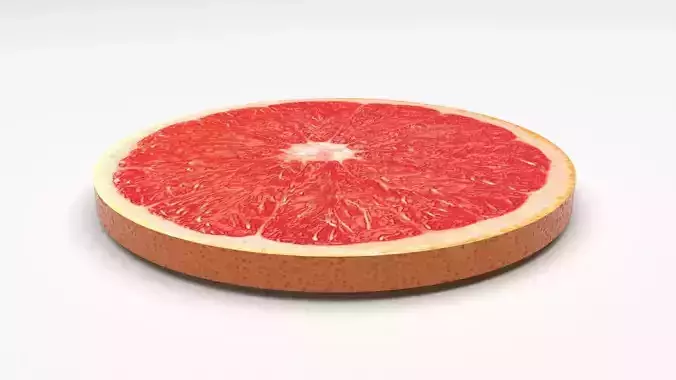 Sliced Grapefruit 3D model
