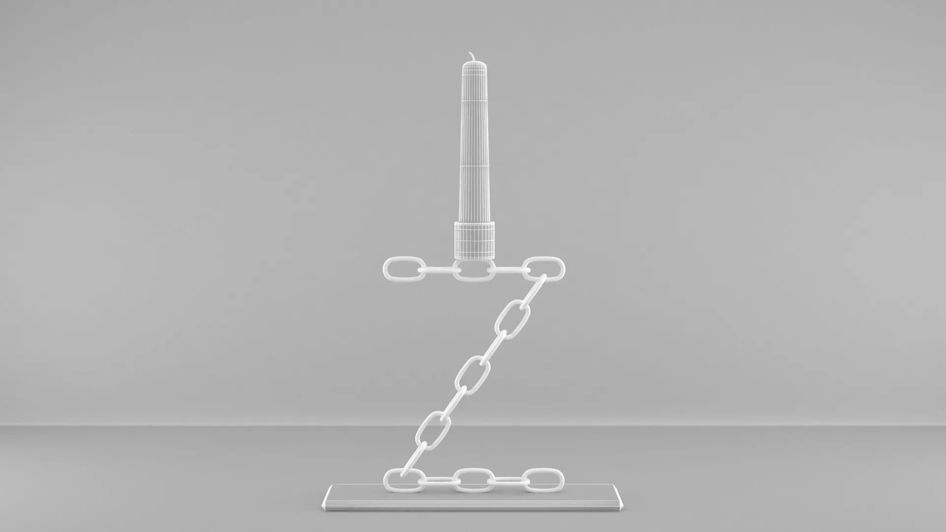 Chain Z Candleholder Tinted Glass Color 3D model_5