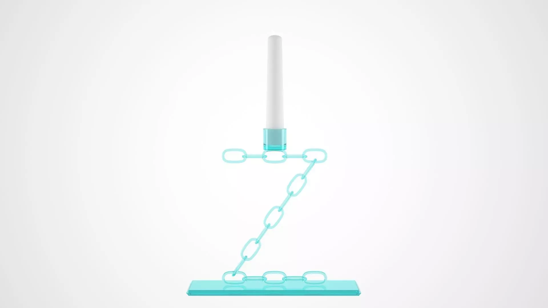 Chain Z Candleholder Tinted Glass Color 3D model_0
