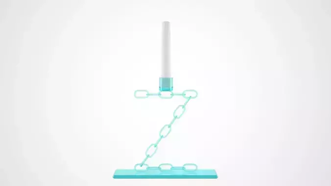 Chain Z Candleholder Tinted Glass Color