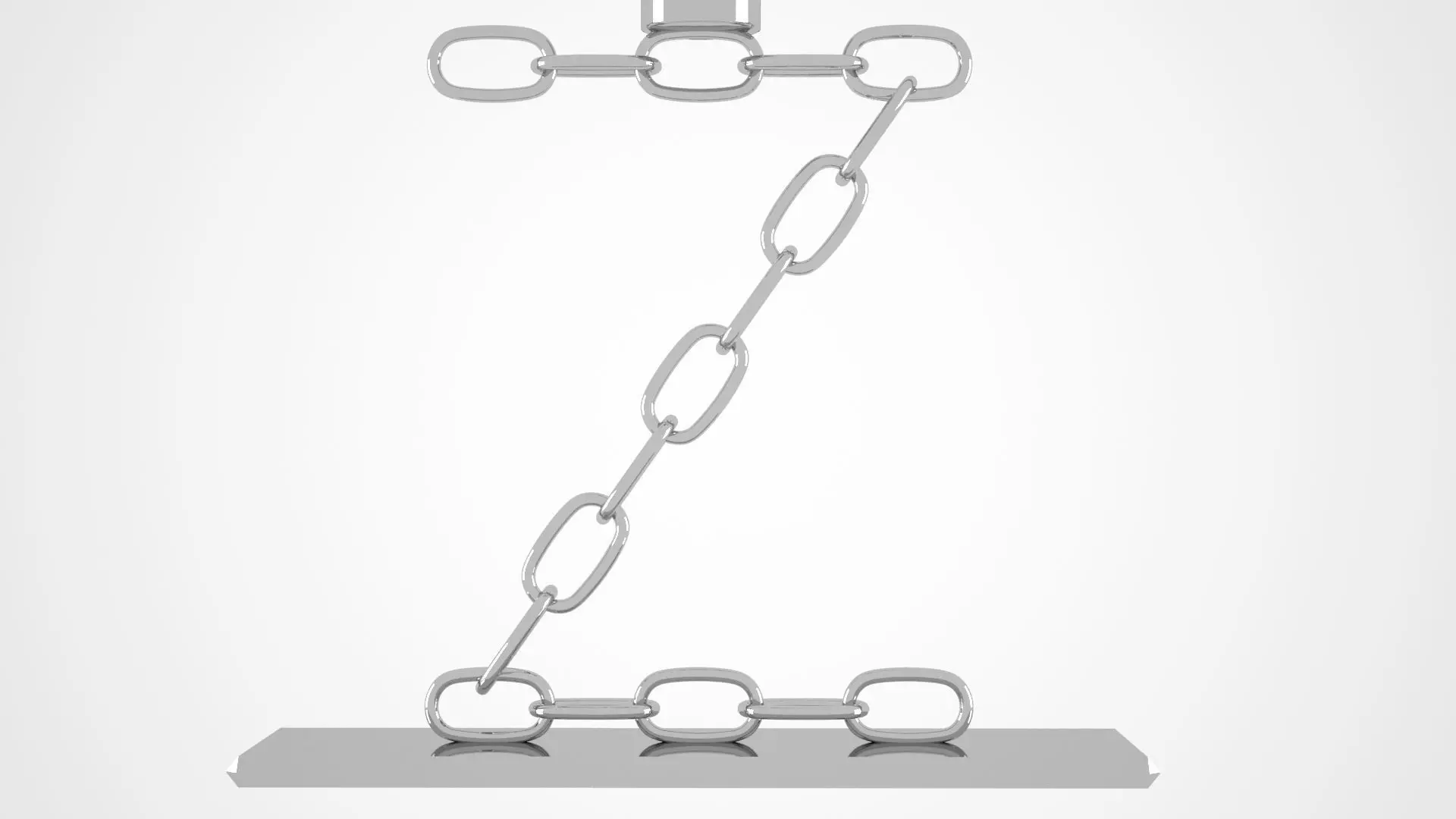 Chain Z Candleholder Sliver Color 3D model_4