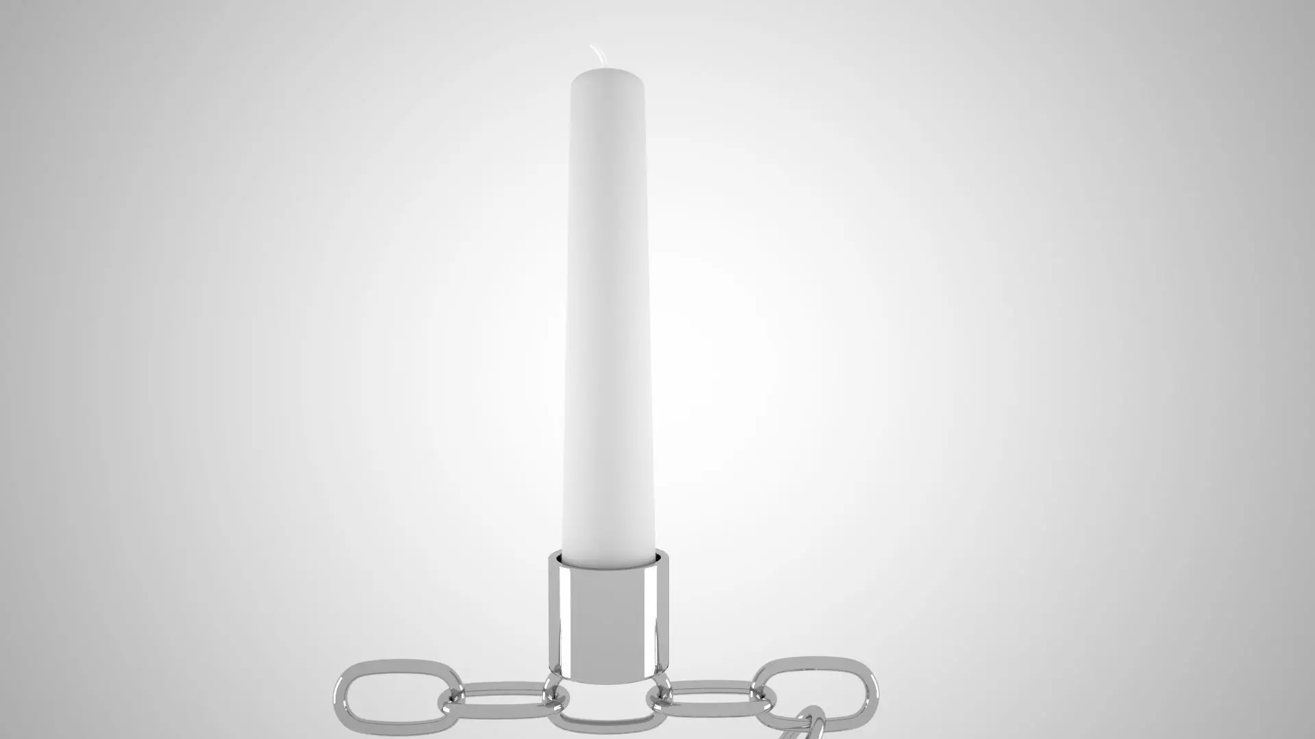 Chain Z Candleholder Sliver Color 3D model_3