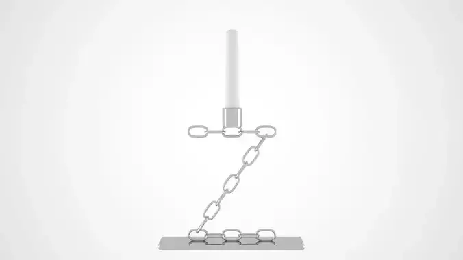 Chain Z Candleholder Sliver Color