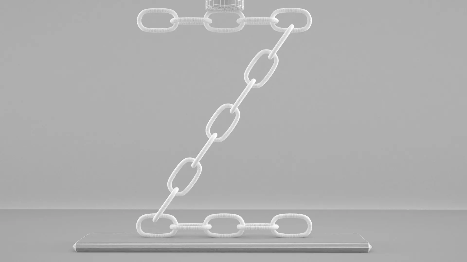 Chain Z Candleholder Sliver Color 3D model_7