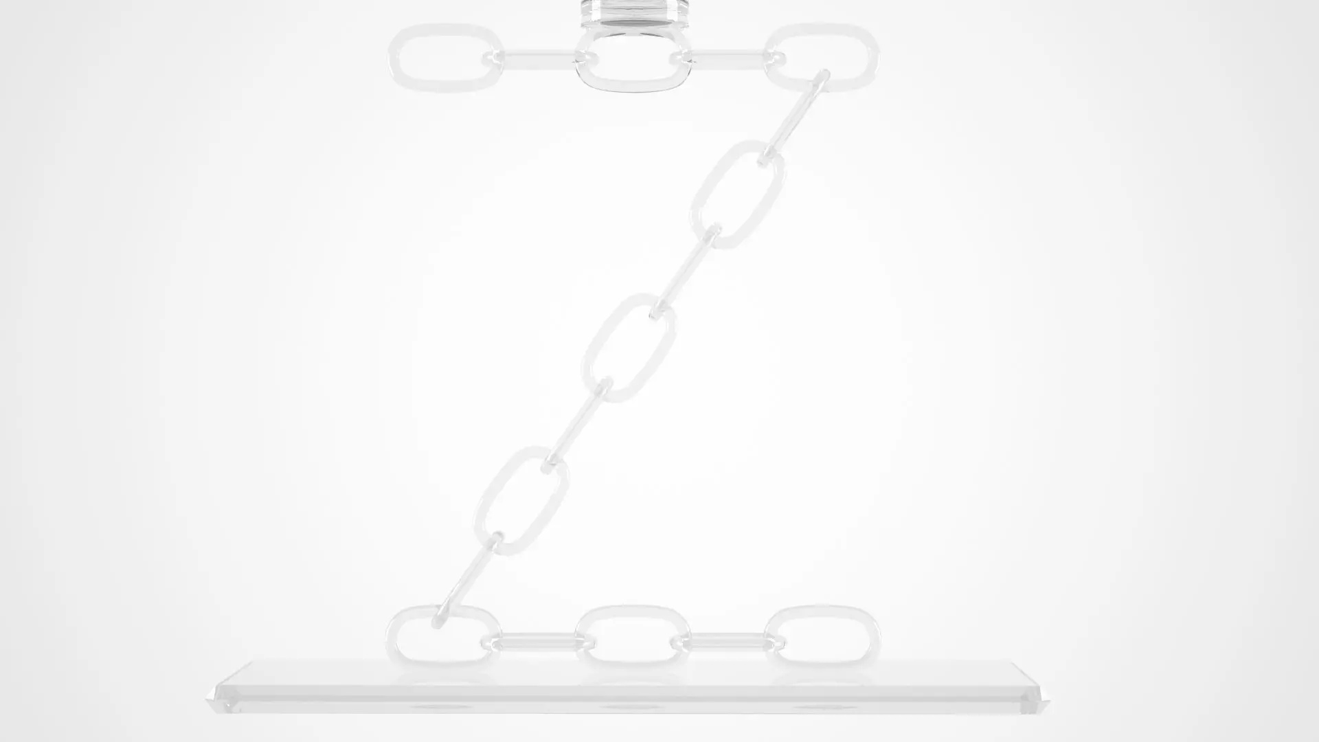 Chain Z Candleholder Clear Glass Color 3D model_4