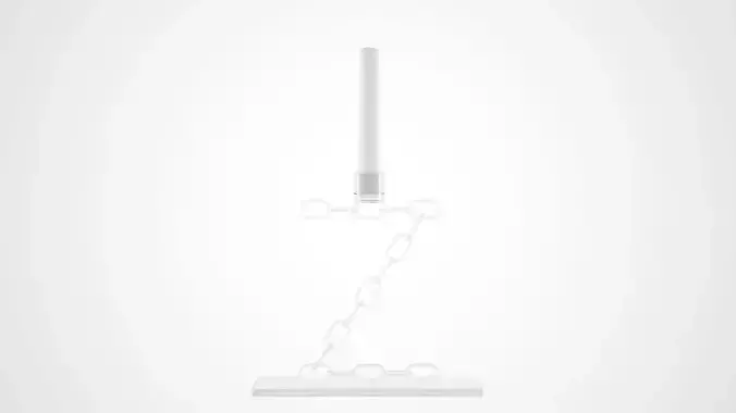 Chain Z Candleholder Clear Glass Color