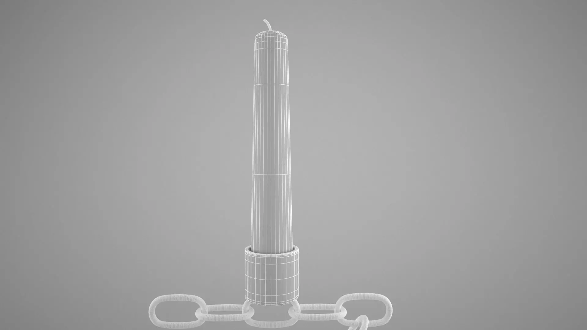 Chain Z Candleholder Clear Glass Color 3D model_6