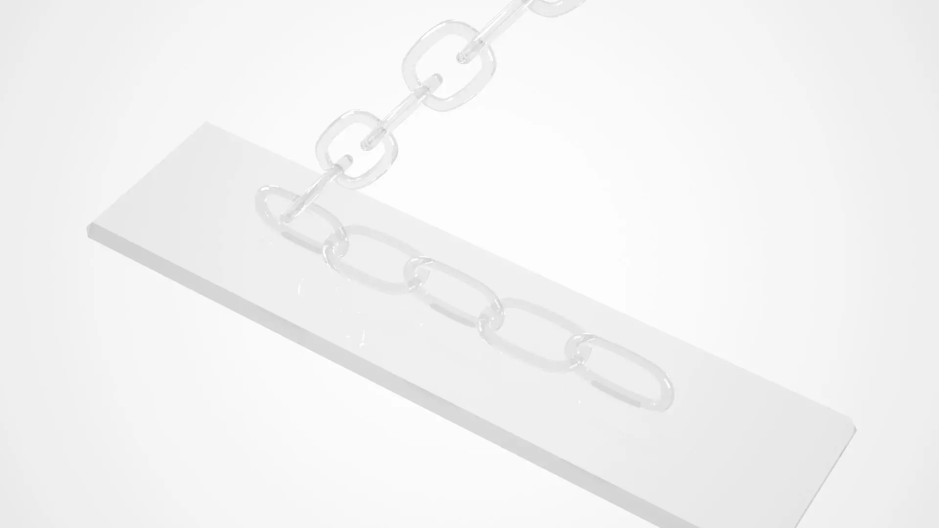 Chain Z Candleholder Clear Glass Color 3D model_2