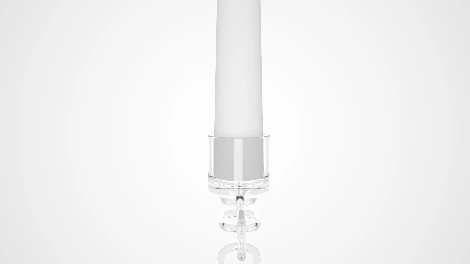 Chain Z Candleholder Clear Glass Color 3D model_1