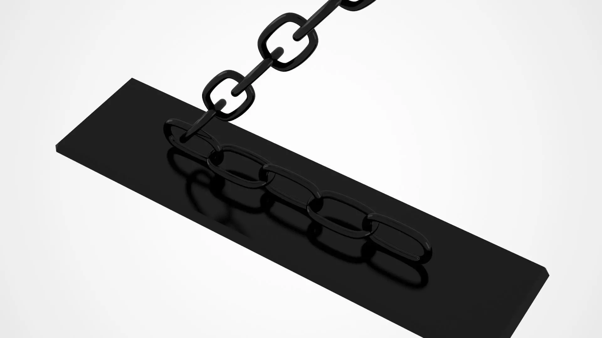 Chain Z Candleholder Black Iron 3D model_2