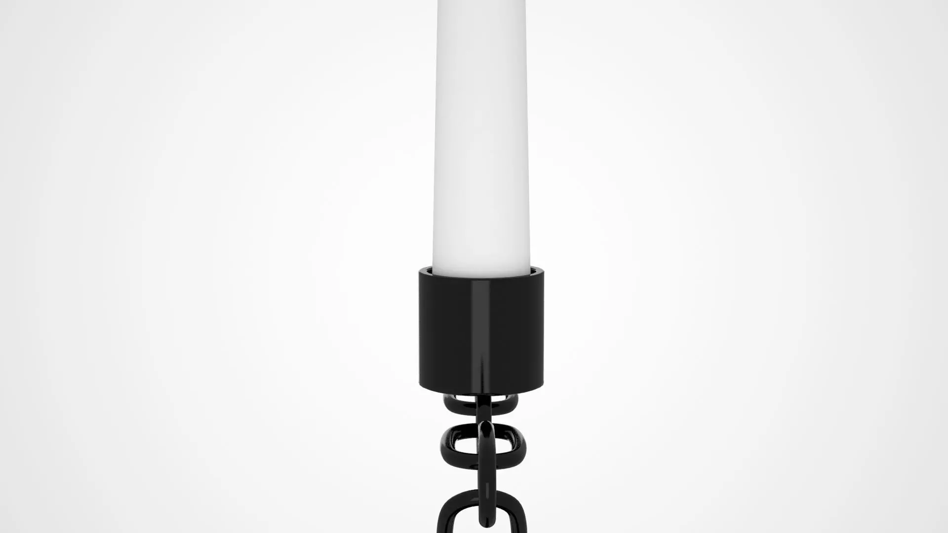 Chain Z Candleholder Black Iron 3D model_1