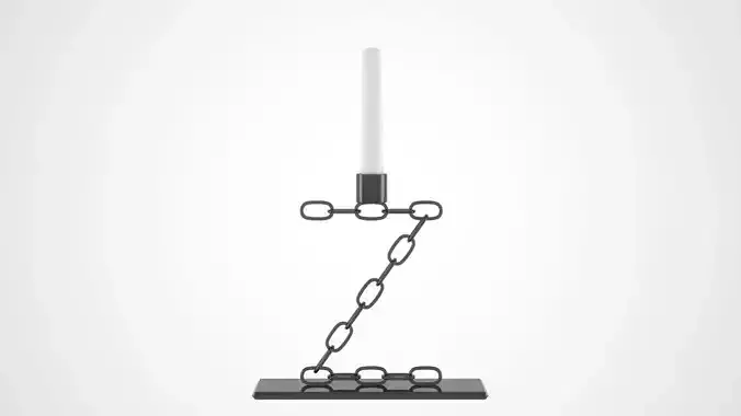 Chain Z Candleholder Black Glass Color