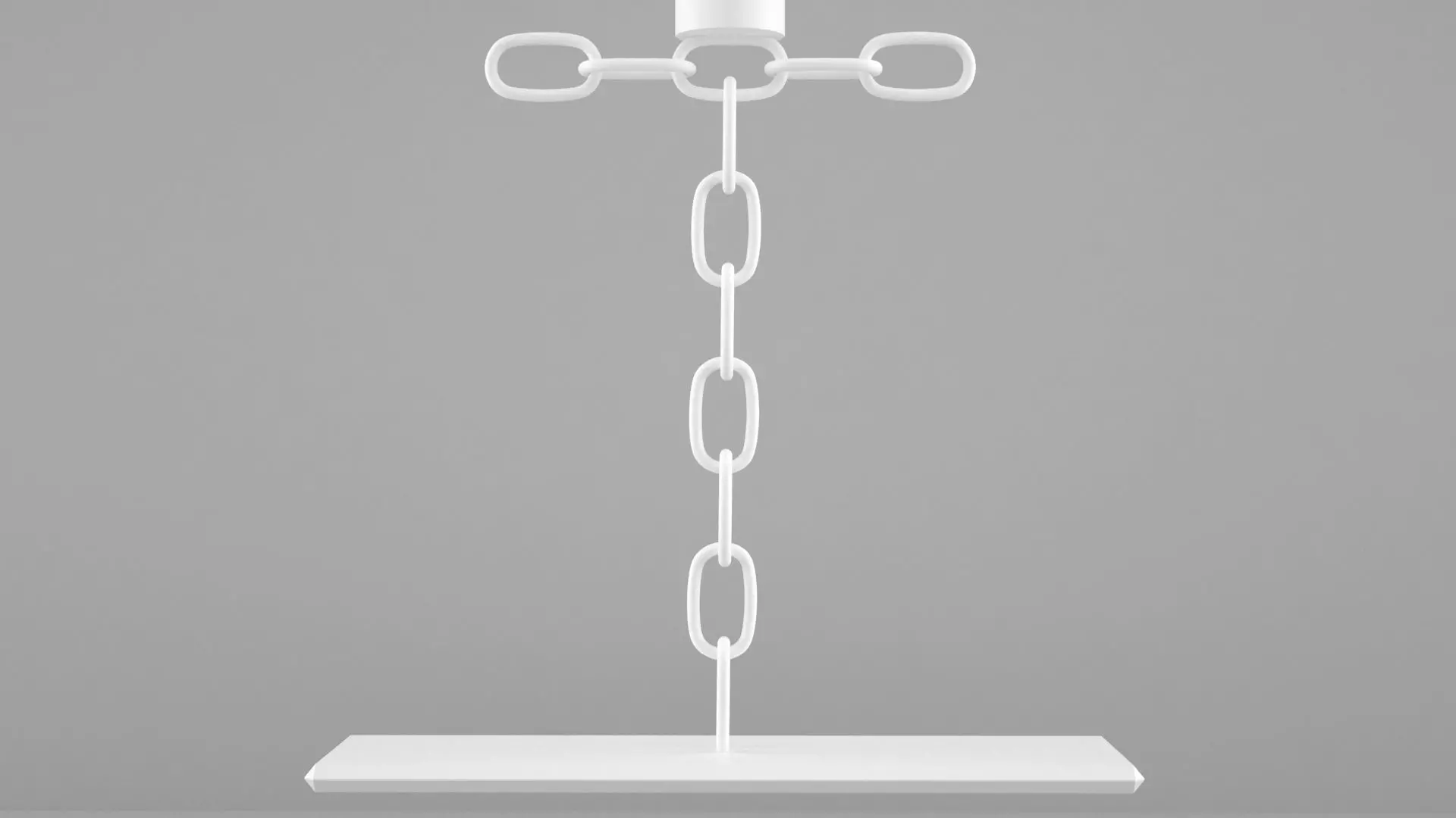 Chain T Candleholder White Color 3D model_4