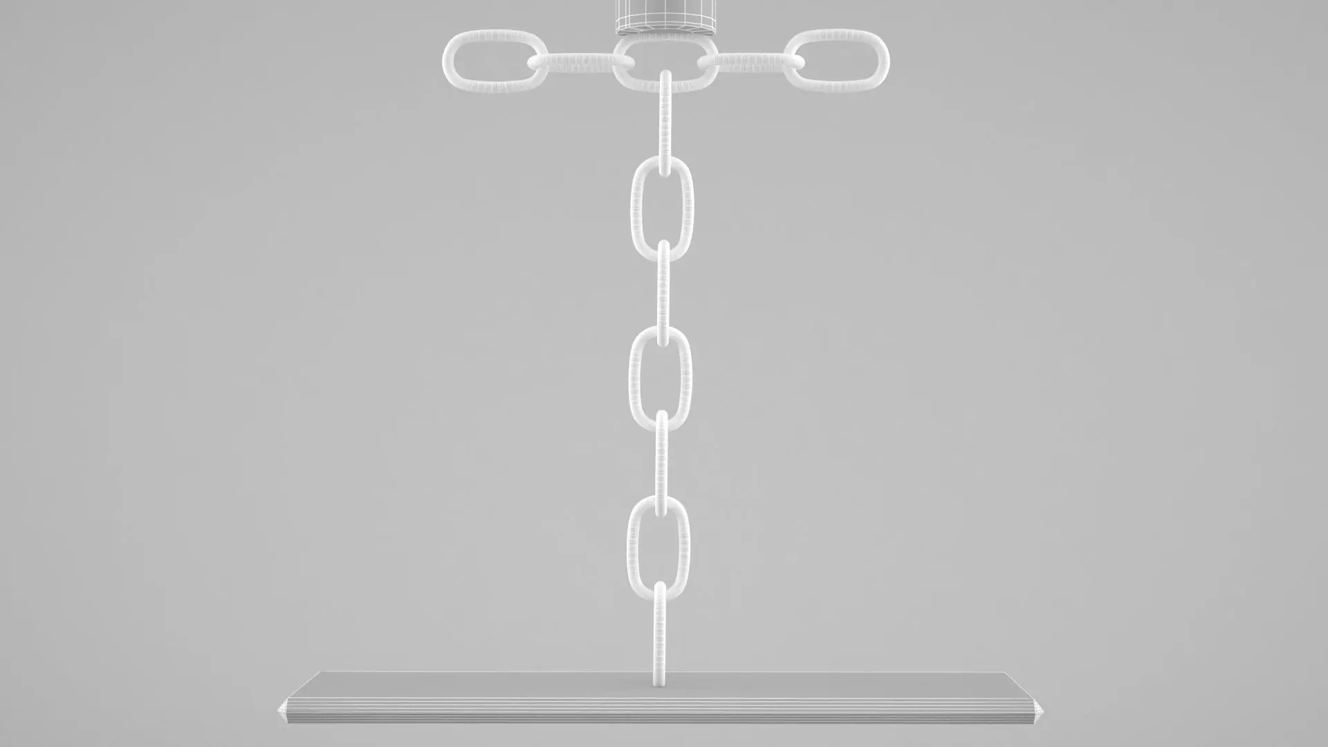 Chain T Candleholder White Color 3D model_7