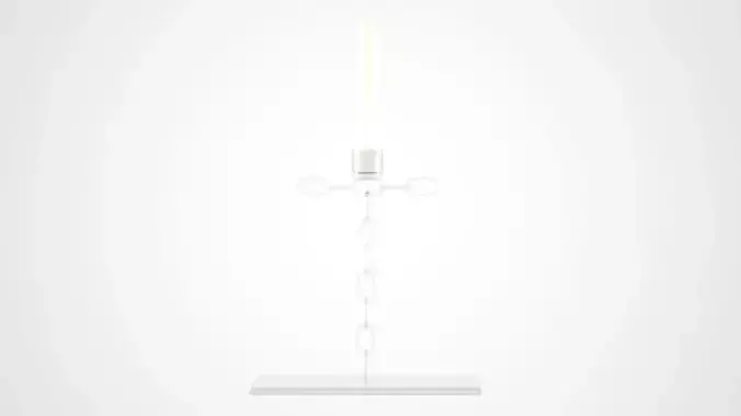 Chain T Candleholder Clear Glass Color