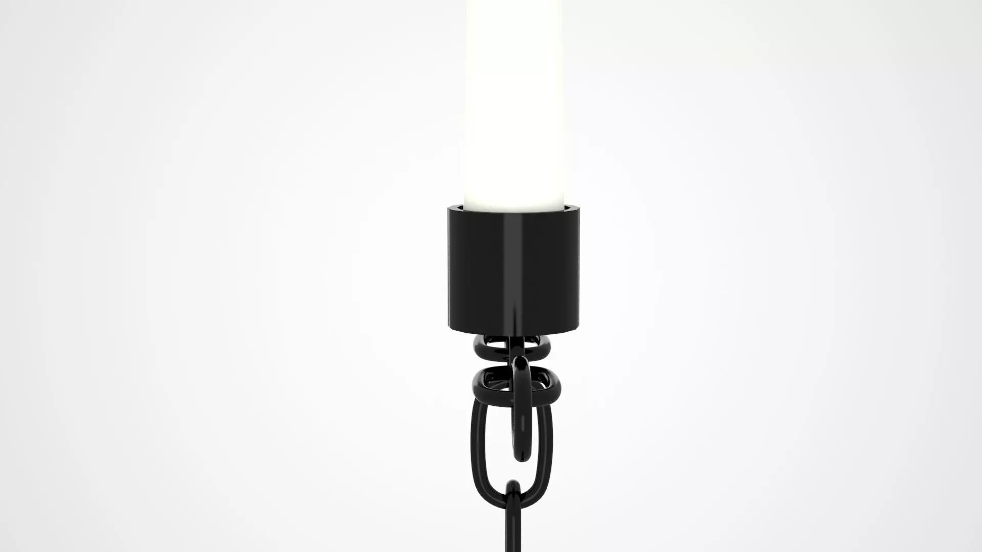 Chain T Candleholder Black Iron Color 3D model_1