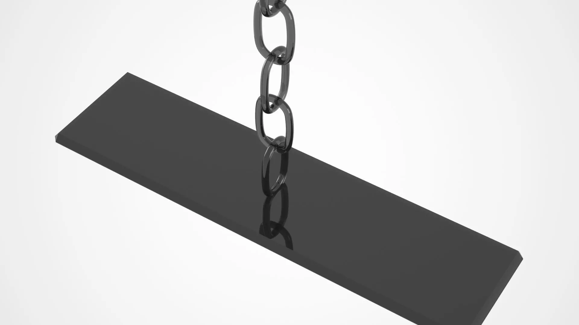 Chain T Candleholder Black Glass Color 3D model_2