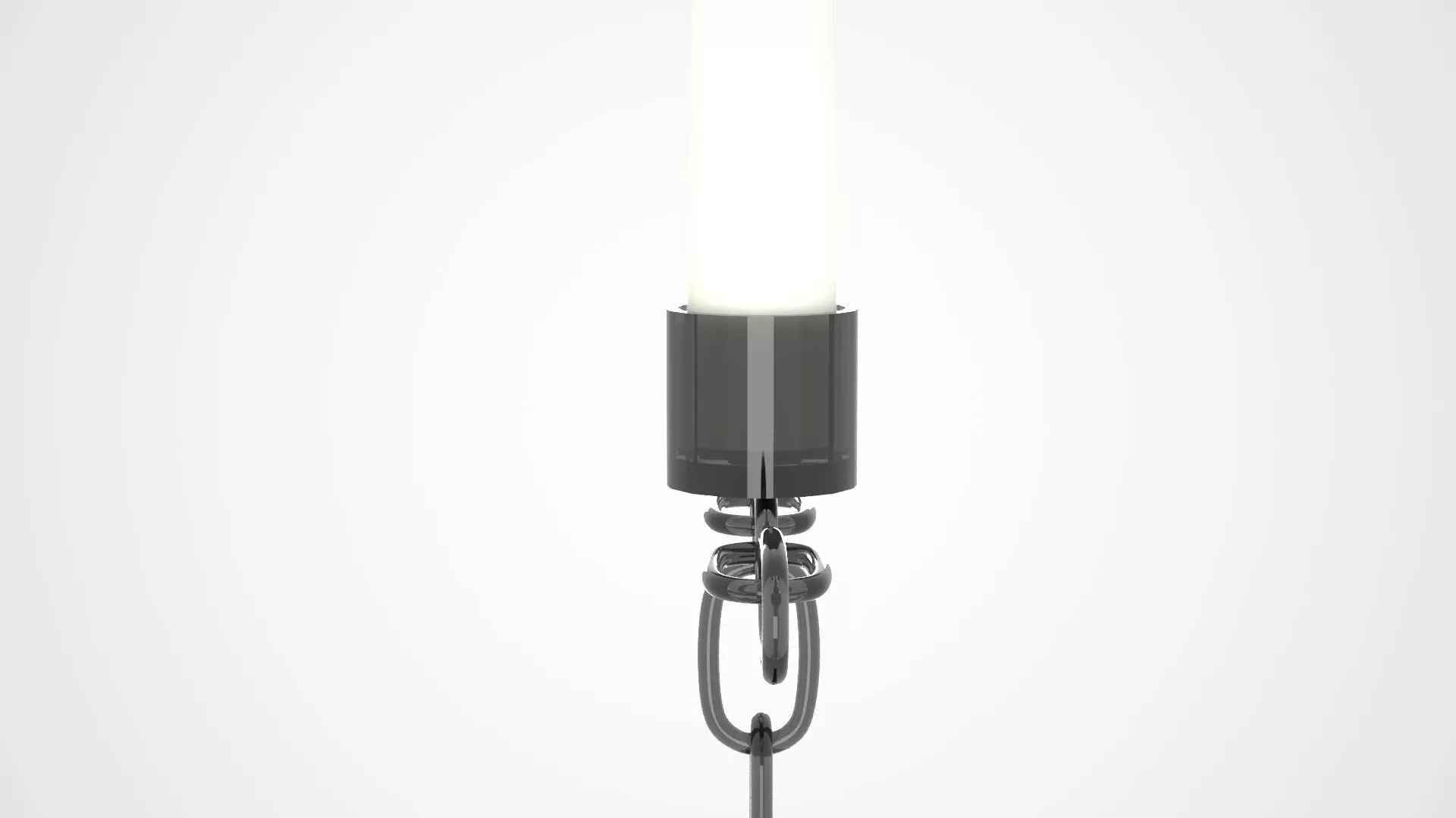 Chain T Candleholder Black Glass Color 3D model_1