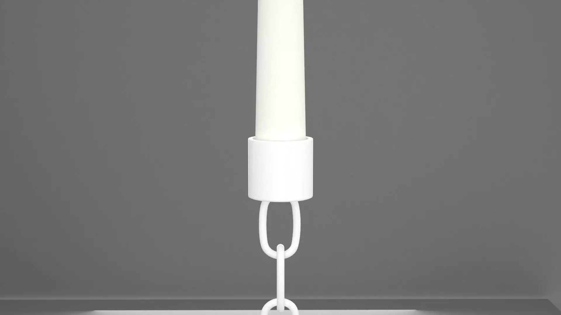 Chain L Candleholder White Color 3D model_1