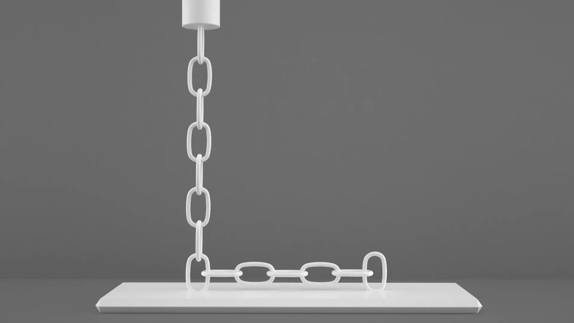 Chain L Candleholder White Color 3D model_4