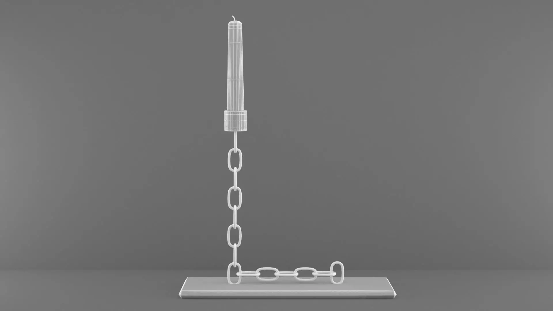 Chain L Candleholder Tinted Glass Color 3D model_7