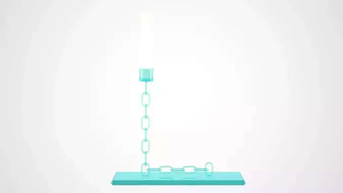 Chain L Candleholder Tinted Glass Color