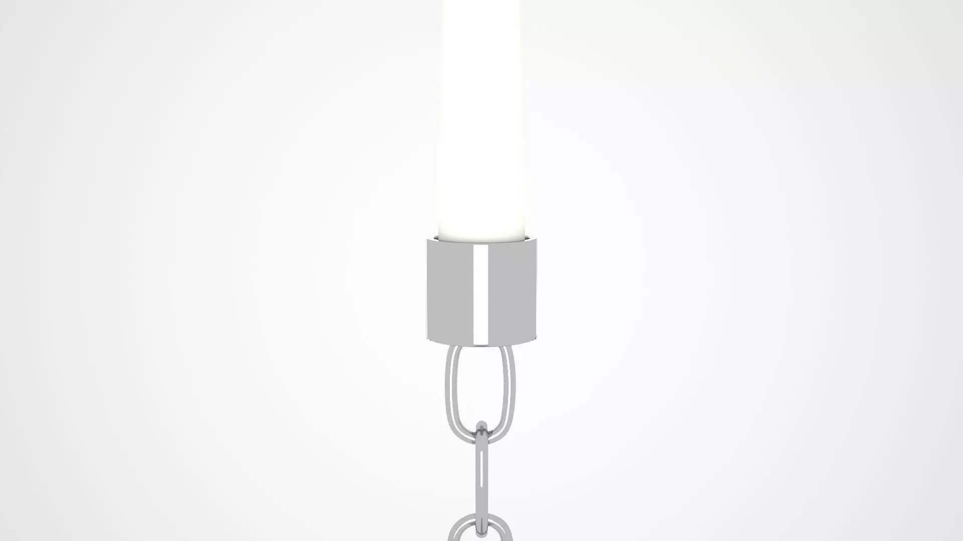 Chain L Candleholder Silver Color 3D model_1