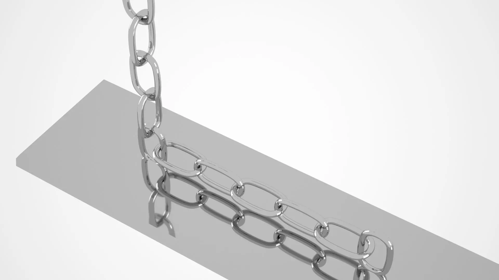 Chain L Candleholder Silver Color 3D model_2