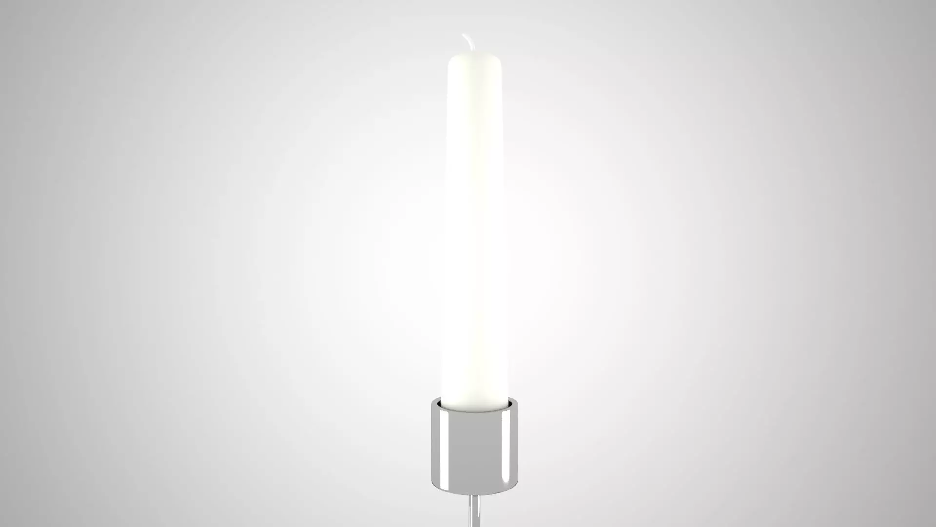 Chain L Candleholder Silver Color 3D model_3