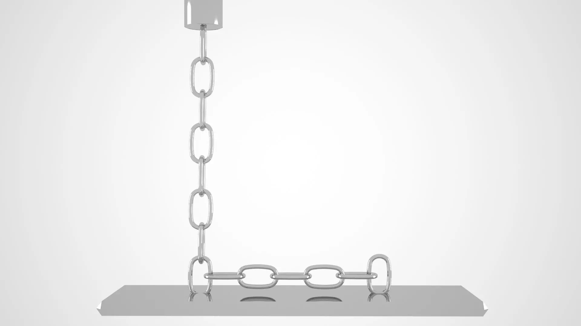 Chain L Candleholder Silver Color 3D model_4