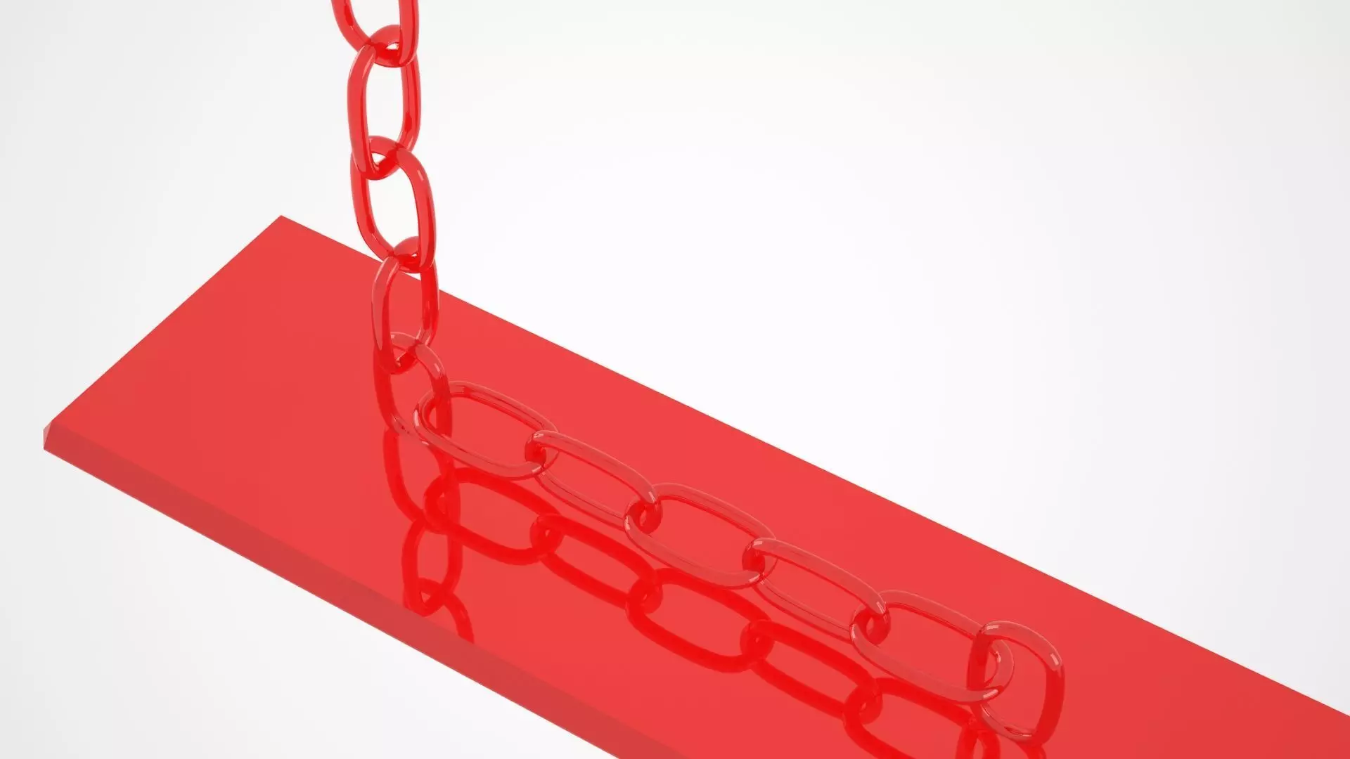 Chain L Candleholder Red Glass Color 3D model_2