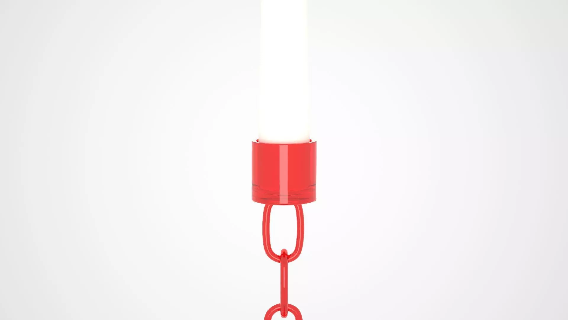Chain L Candleholder Red Glass Color 3D model_1