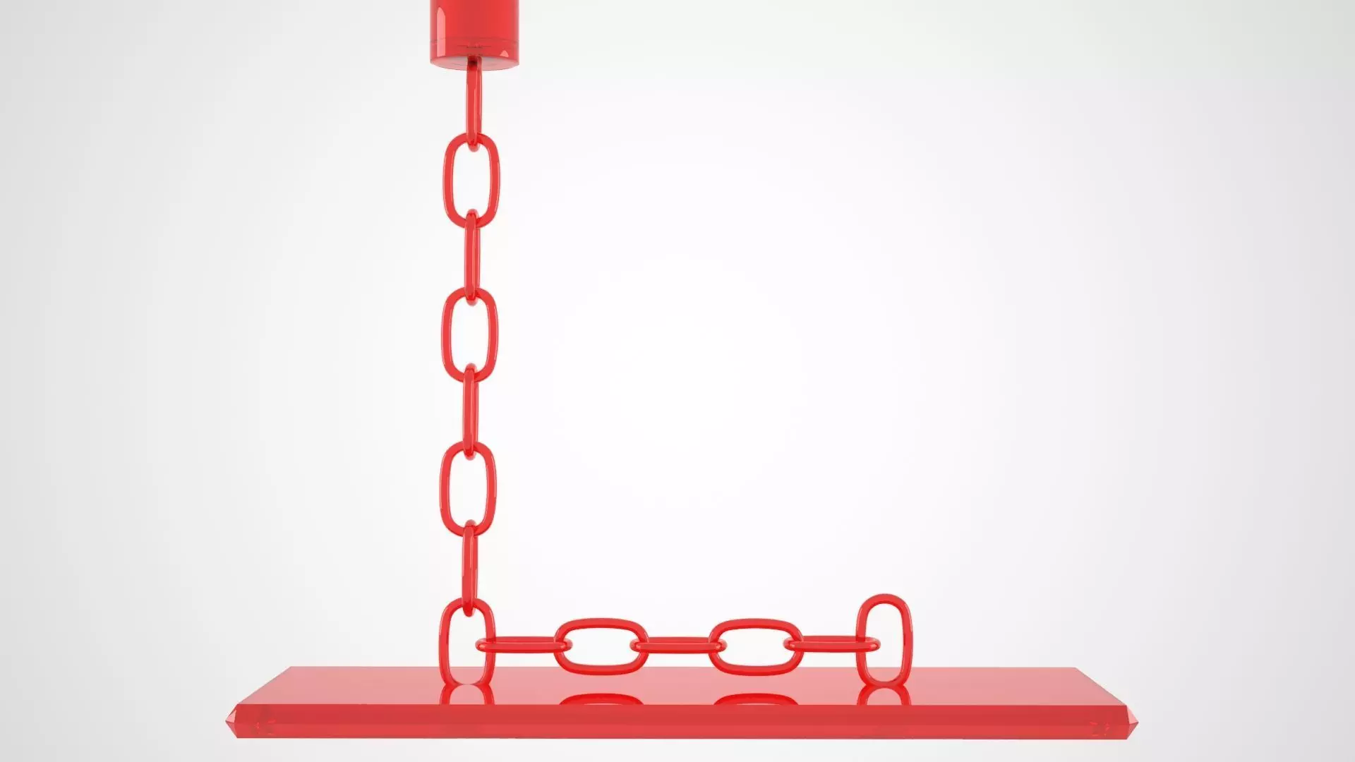 Chain L Candleholder Red Glass Color 3D model_4