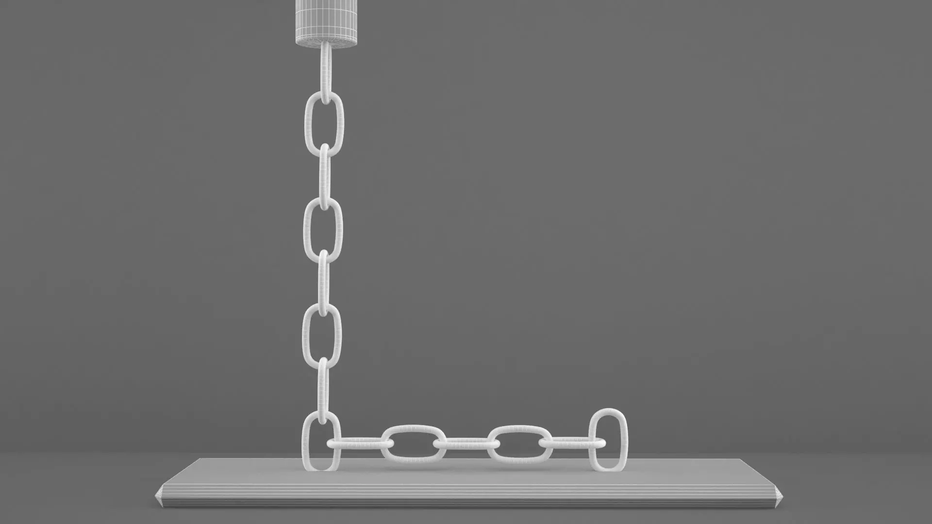 Chain L Candleholder Red Glass Color 3D model_6
