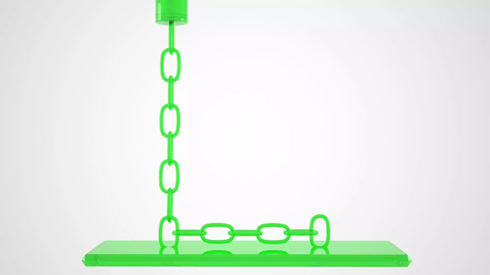 Chain L Candleholder Green Glass Color 3D model_4