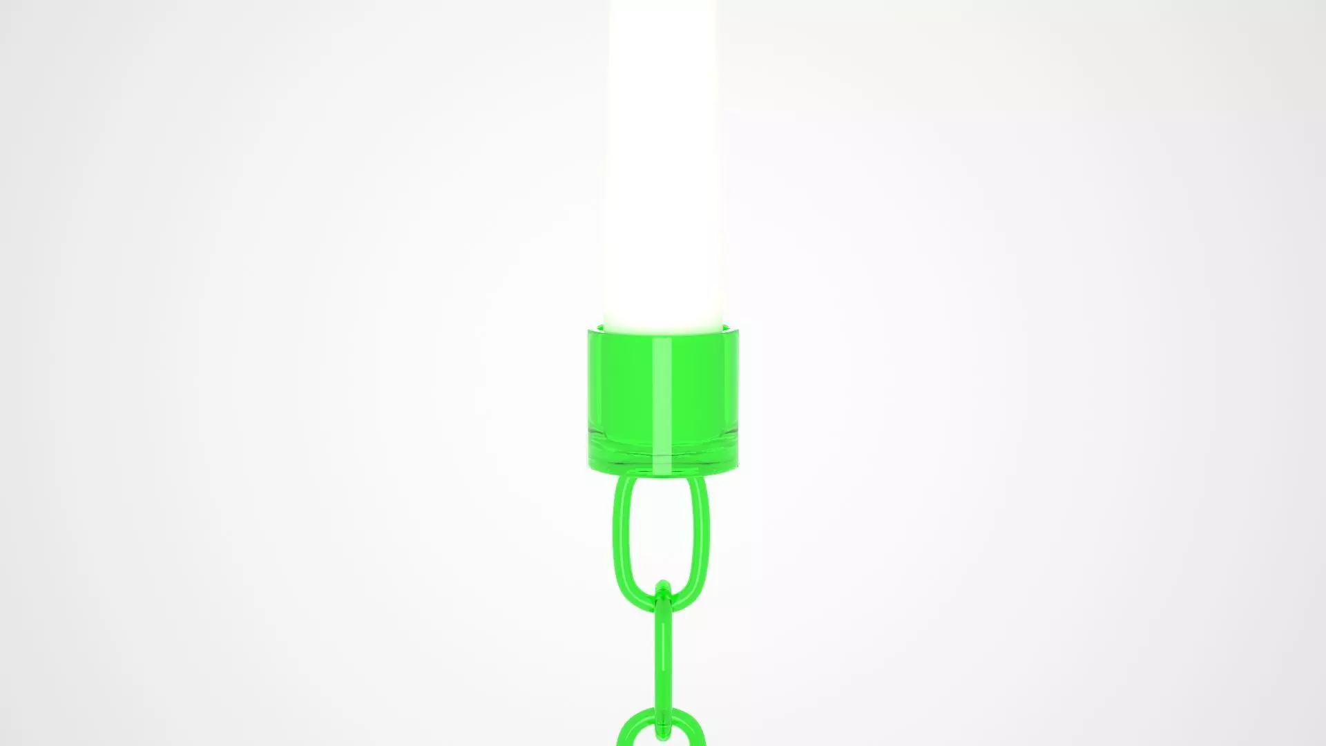 Chain L Candleholder Green Glass Color 3D model_1