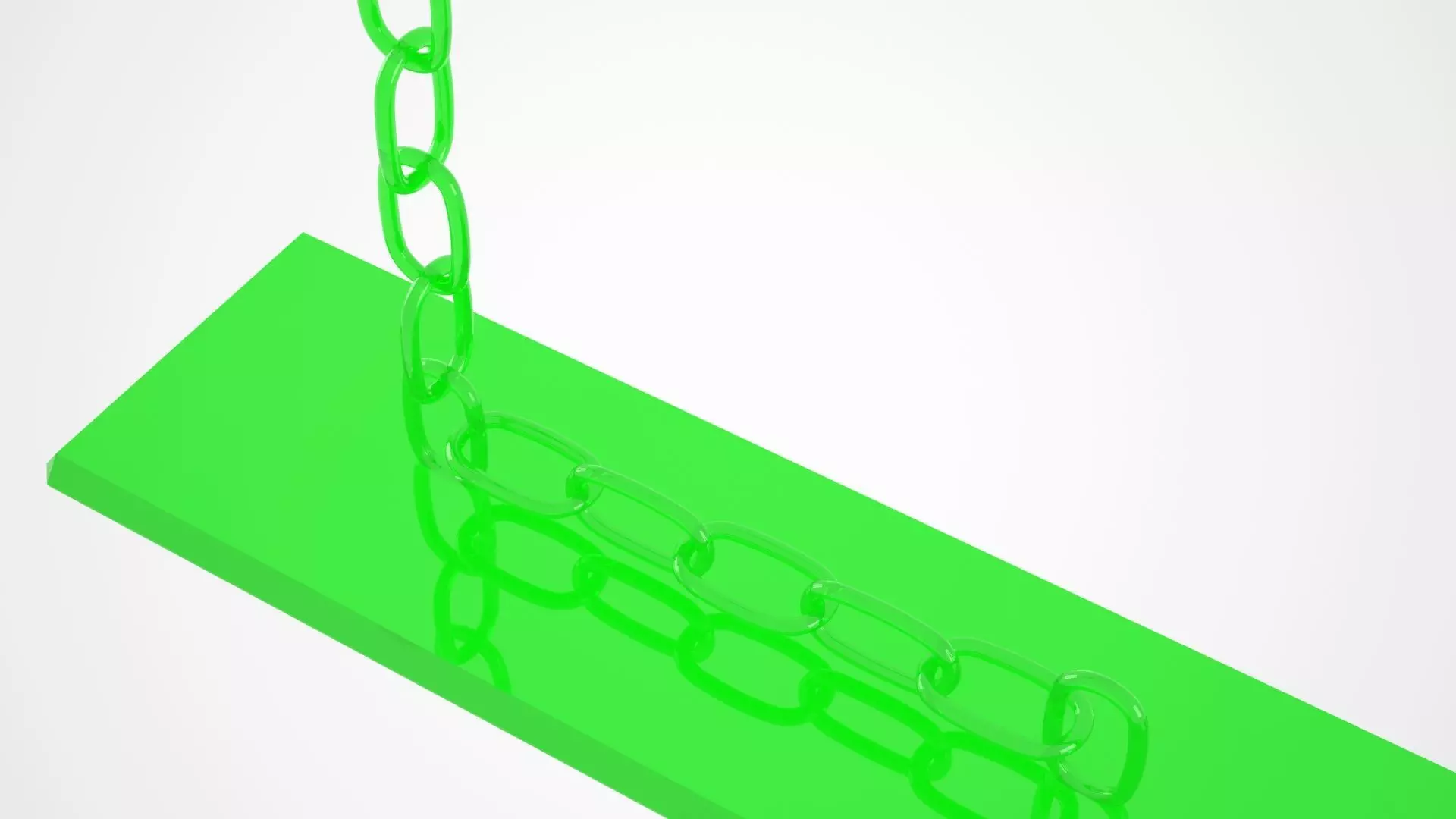 Chain L Candleholder Green Glass Color 3D model_2