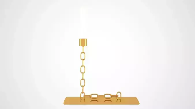 Chain L Candleholder Gold Color