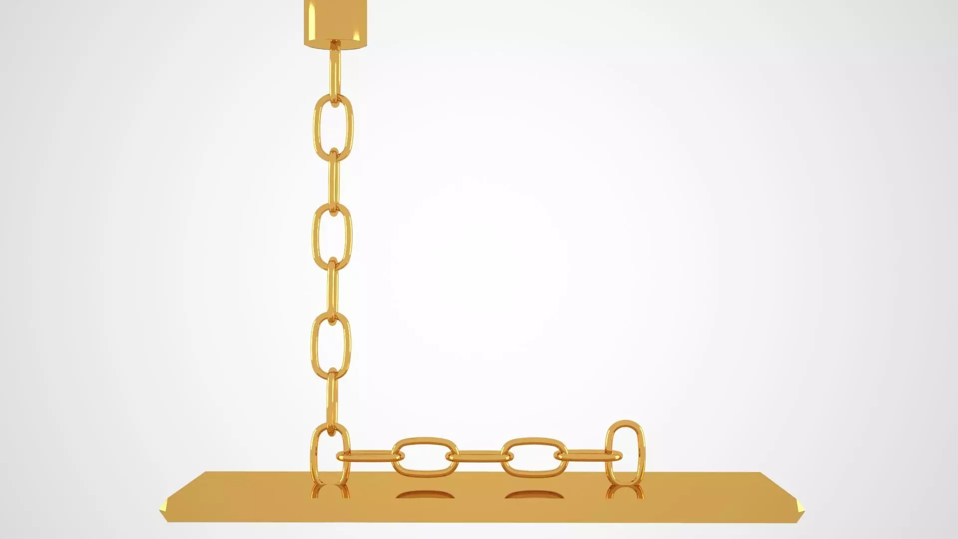 Chain L Candleholder Gold Color 3D model_4