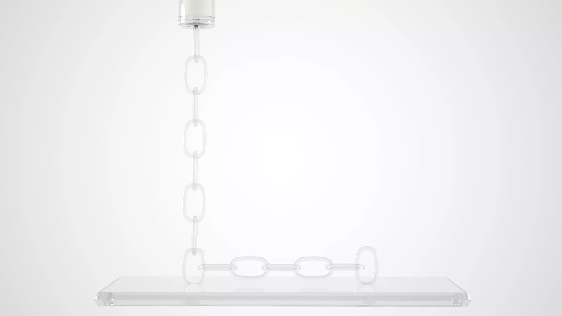 Chain L Candleholder Clear Glass Color 3D model_4