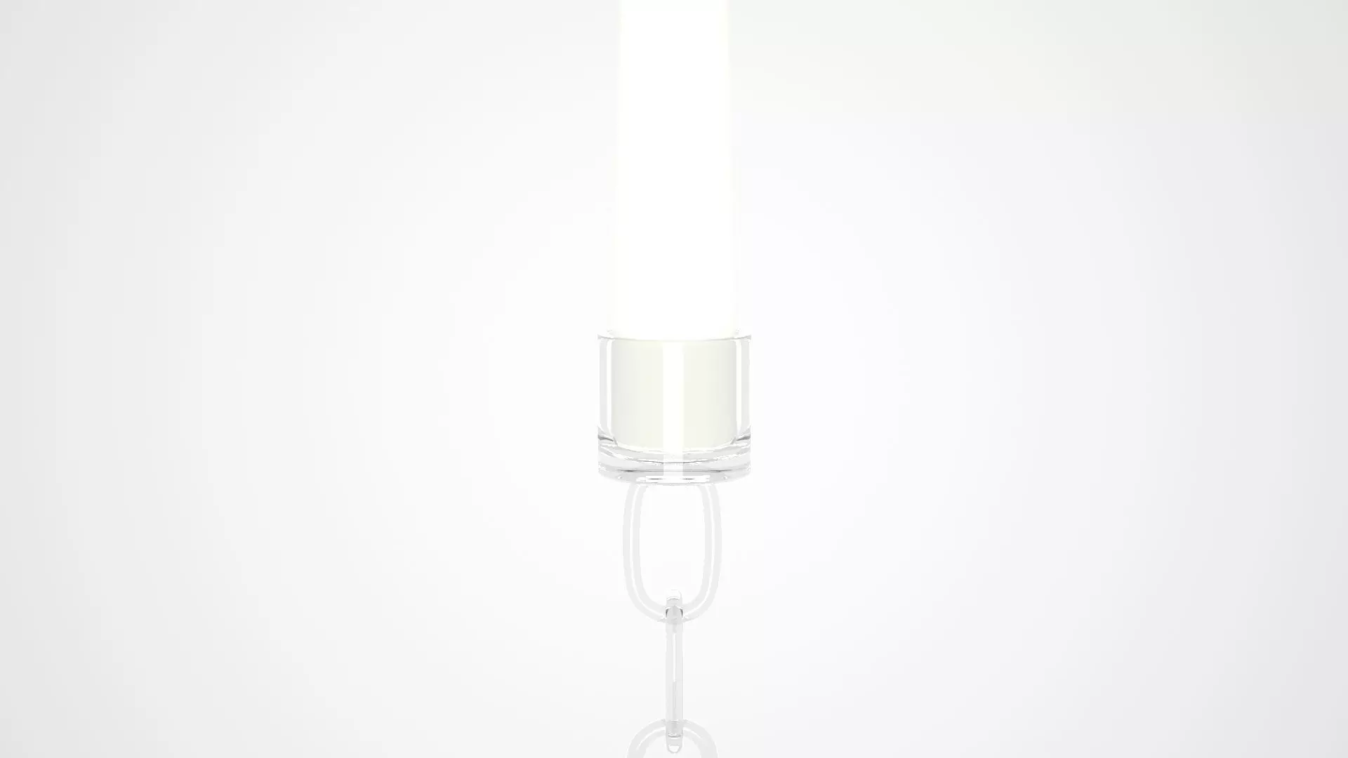 Chain L Candleholder Clear Glass Color 3D model_1