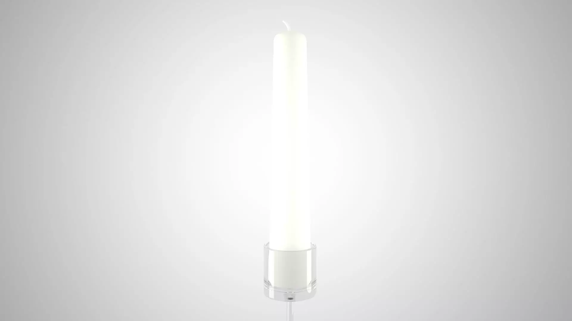 Chain L Candleholder Clear Glass Color 3D model_3