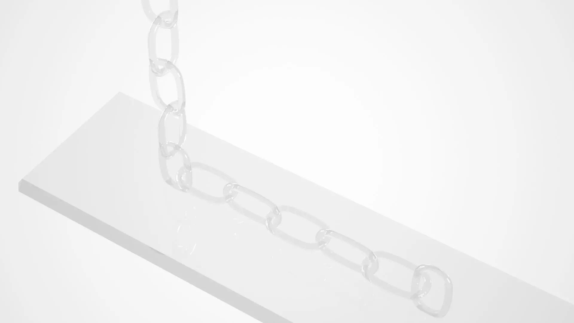 Chain L Candleholder Clear Glass Color 3D model_2