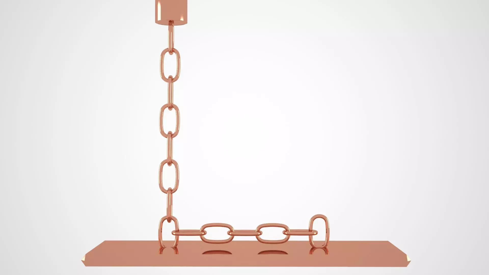 Chain L Candleholder Bronze Color 3D model_4