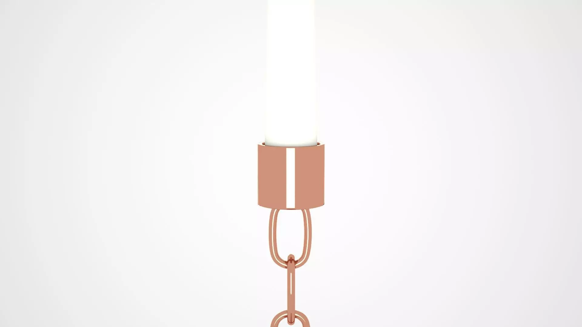 Chain L Candleholder Bronze Color 3D model_1